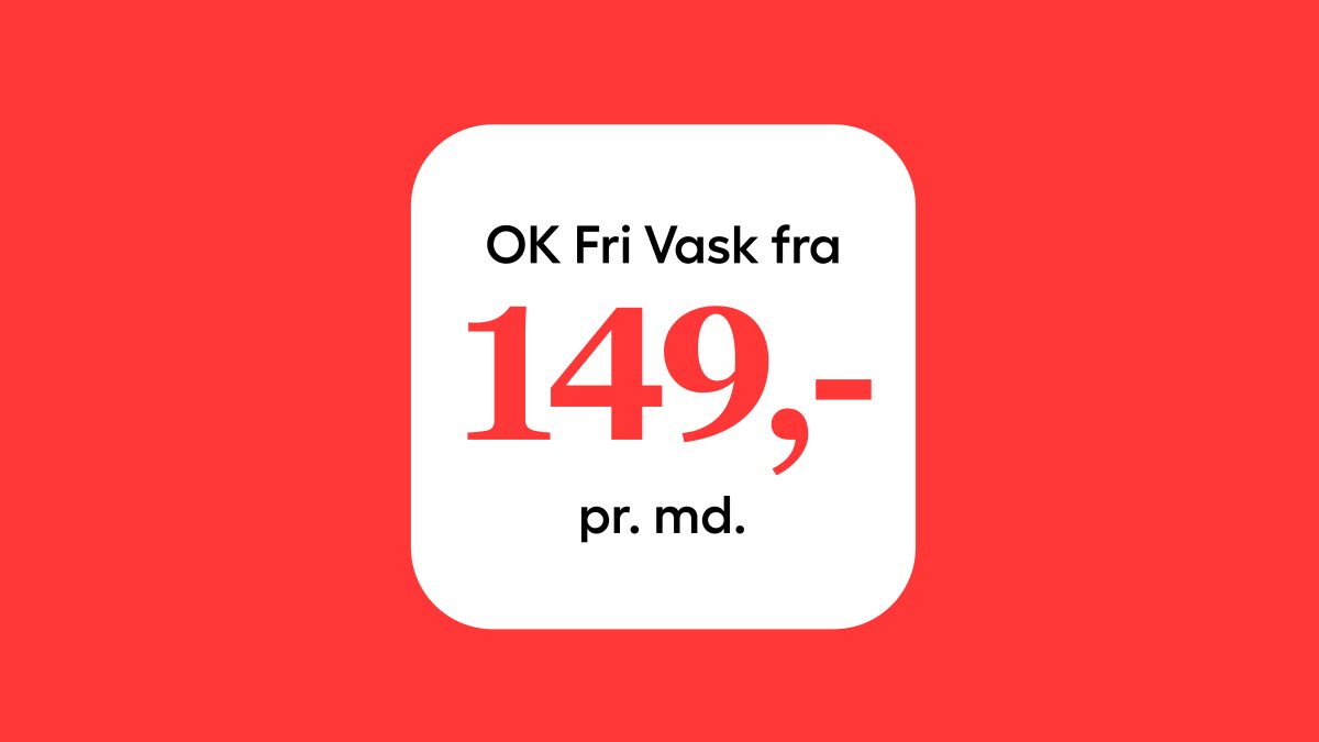 Køb OK Fri Vask fra 149 kr.